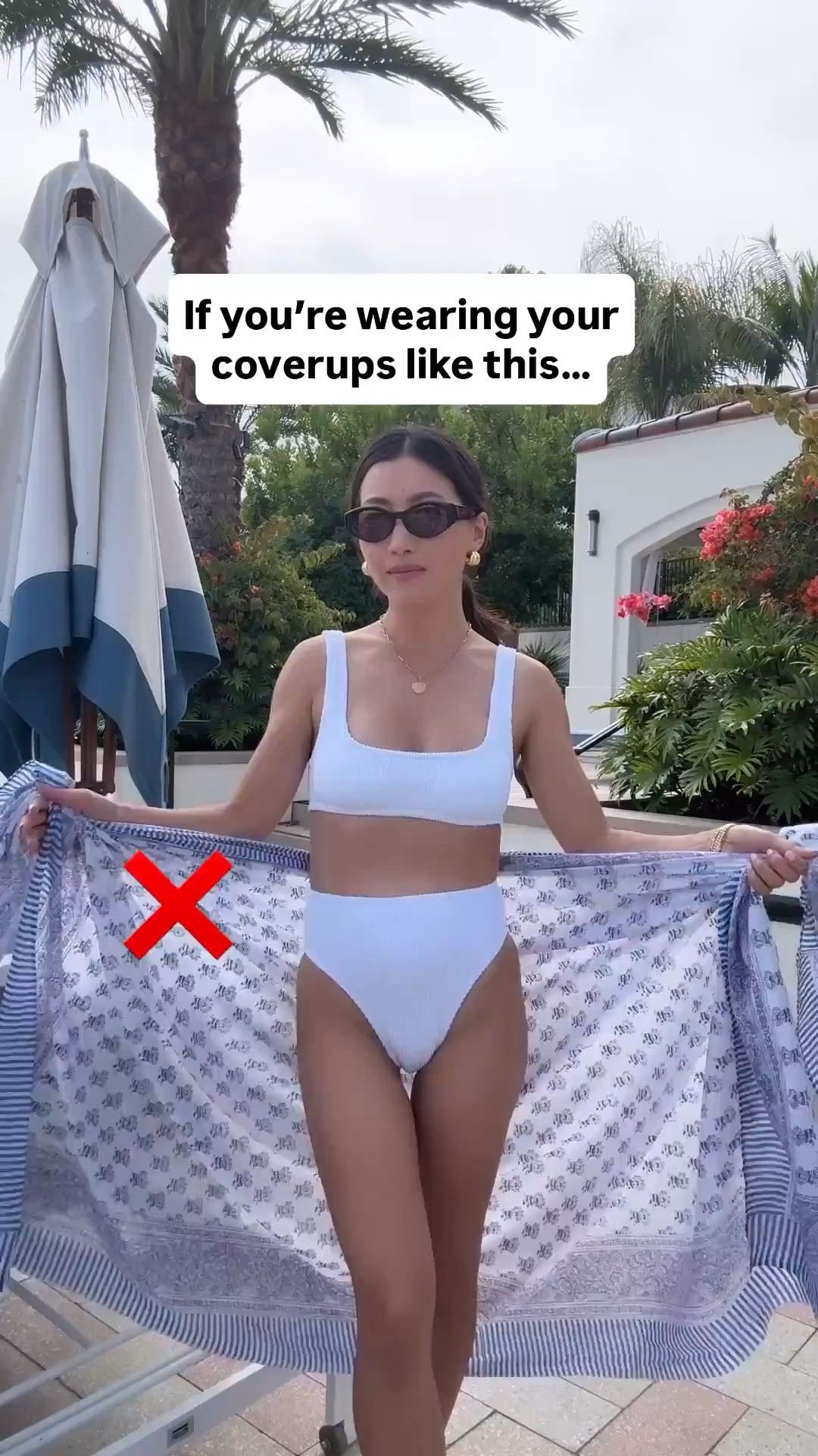 Size info below!
Swimsuit is sold out in this old color, but the same bottoms and matching top that I love are stocked and on sale.
• swimsuit jcrew xxs
• Amazon lightweight cotton $20 sarong / Parero swim cover up skirt 
• eric javits packable hat nice quality and shape and good fit on me 
• crocs sandals size 5 these are awesome, size down if between sizes 

Beach / pool outfit, vacation resort style, swimsuits

#LTKPetite #LTKTravel #LTKSeasonal