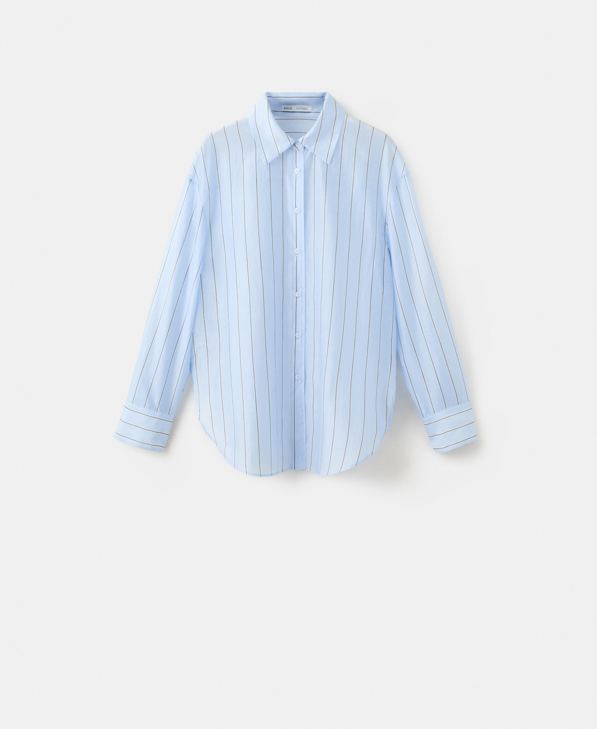 Mango Women's Striped Lyocell Top - Sky Blue | Macy's