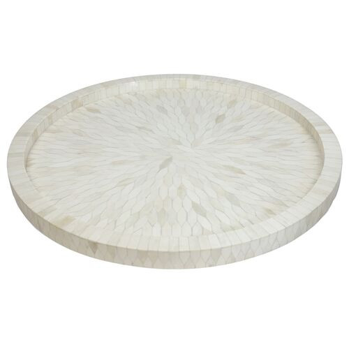 Jullian 20" Round Bone Tray | One Kings Lane