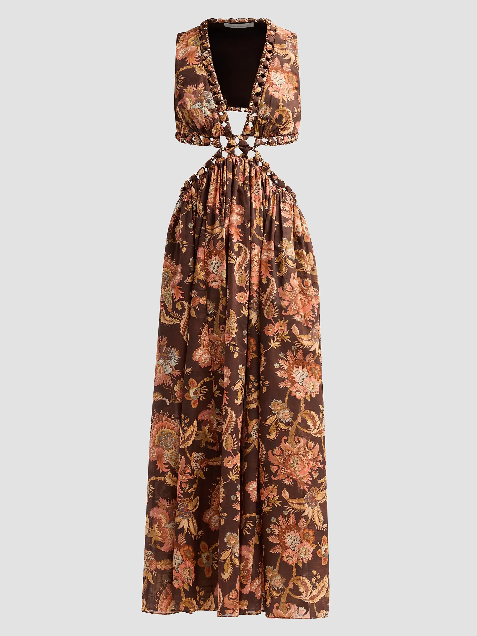 Zimmermann Aster Floral Cut Out Midi Dress | Saks Fifth Avenue | Saks Fifth Avenue