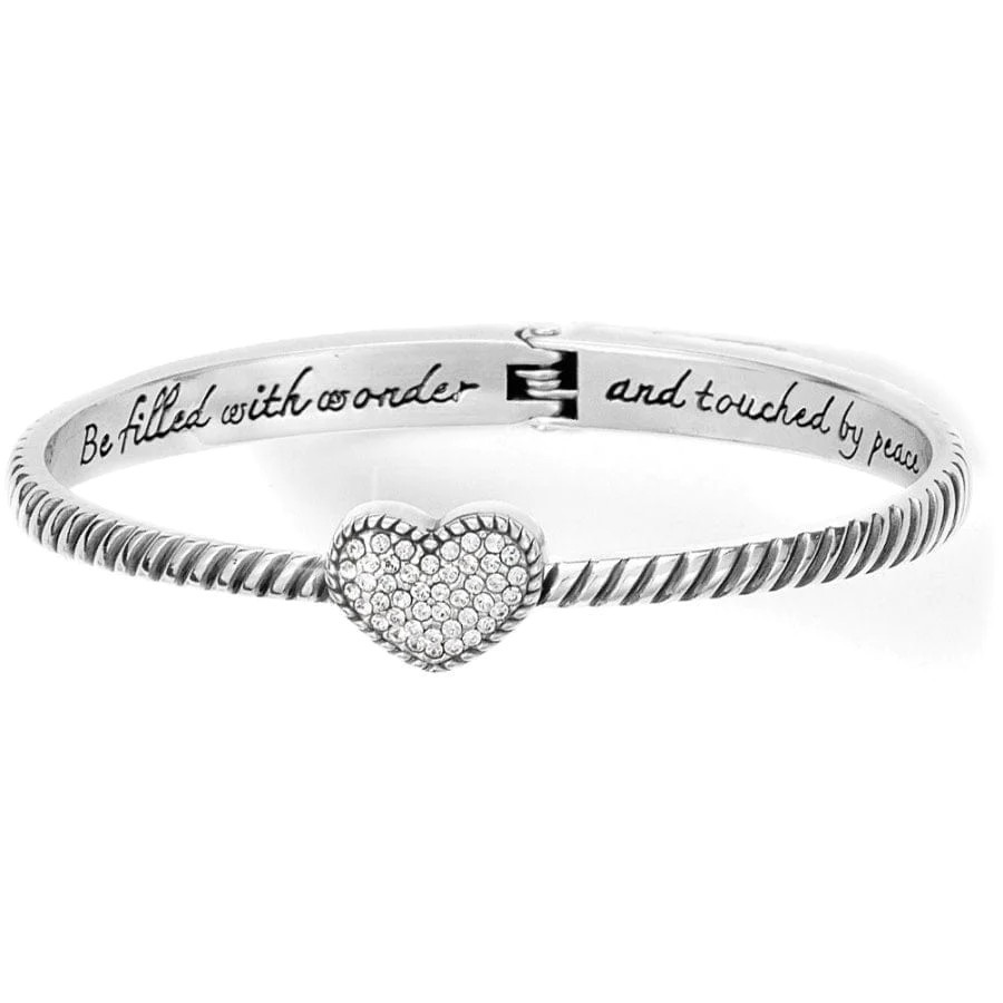 Celestia Heart Hinged Bangle | Brighton