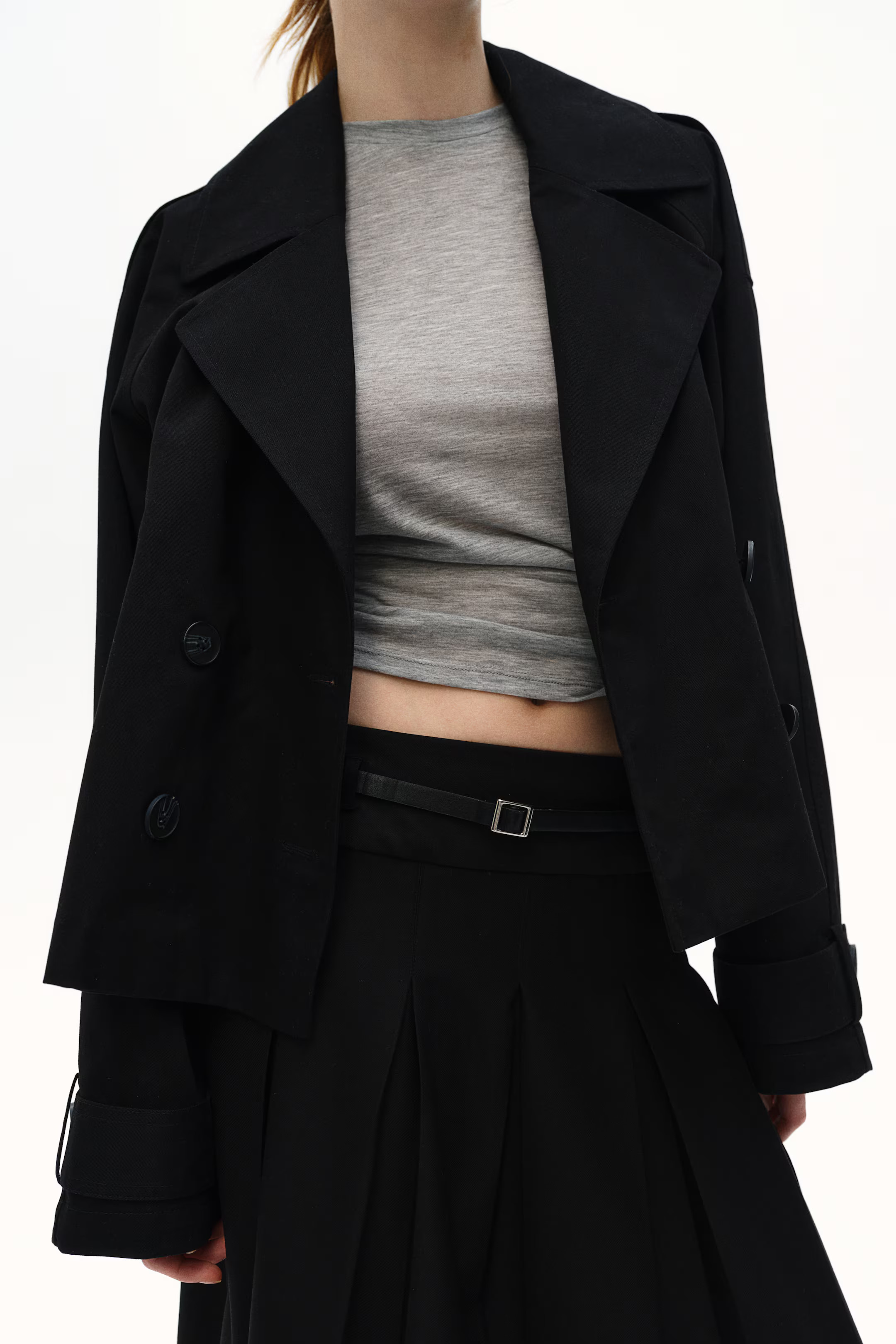Short Trench Coat - Black - Ladies | H&M US | H&M (US + CA)