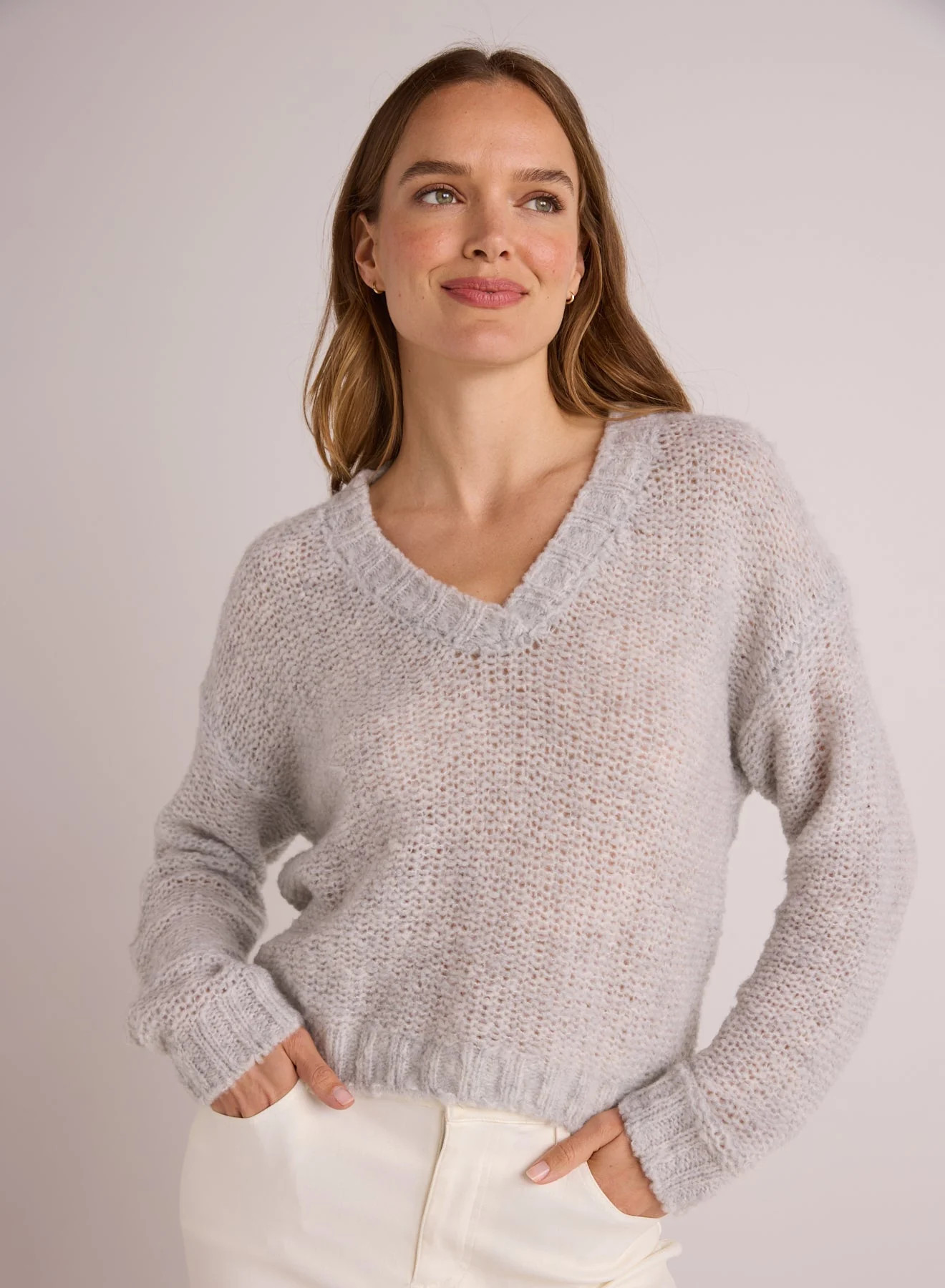 RELAXED V-NECK SWEATER HGY - Bella Dahl | Bella Dahl