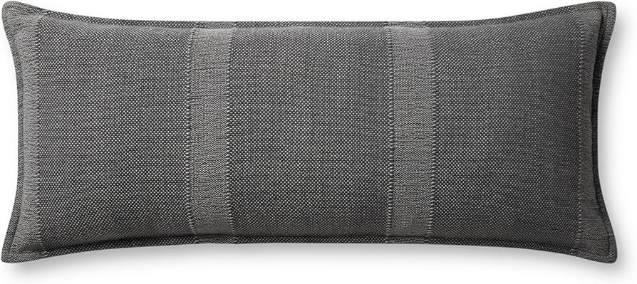 Loloi Angela Rose x Loloi Nadine Collection PAR0021 Slate 13'' x 35'' Cover w/Poly Pillow | Amazon (US)