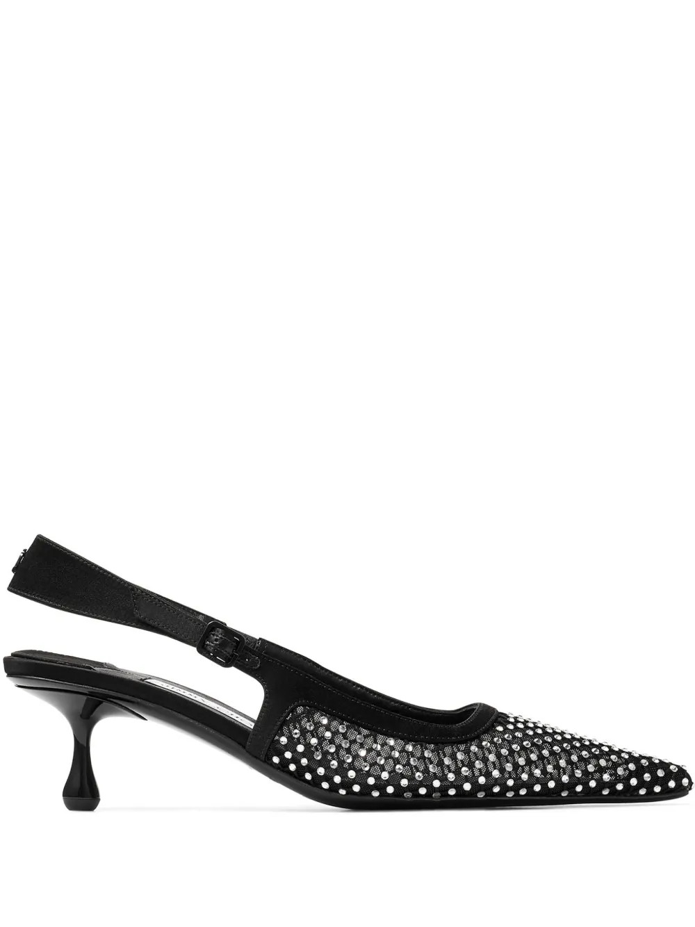 Jimmy Choo 50mm Amel crystal-embellished Pumps | Black | FARFETCH | Farfetch Global
