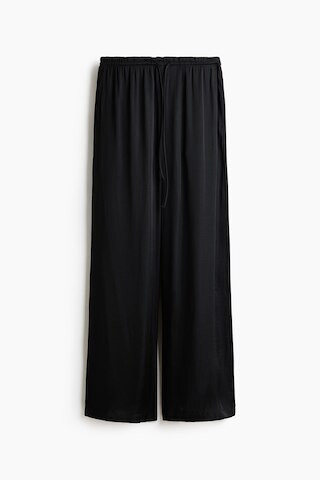 H & M - Satin Drawstring Pants - Black | H&M (US + CA)