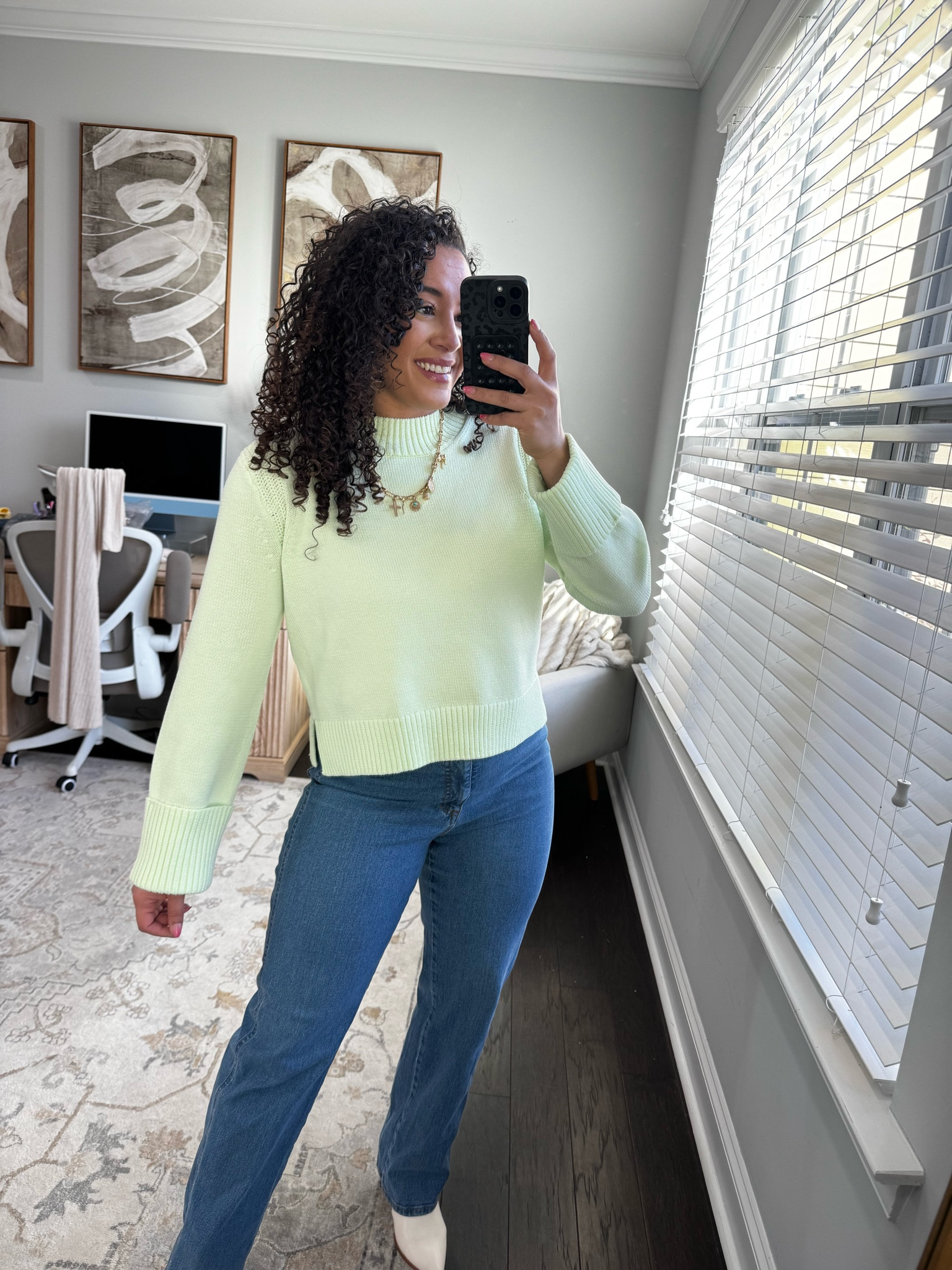 Size large sweater and 10 jeans they have stretch! Boots are old amazon. #walmart #walmartfashion 