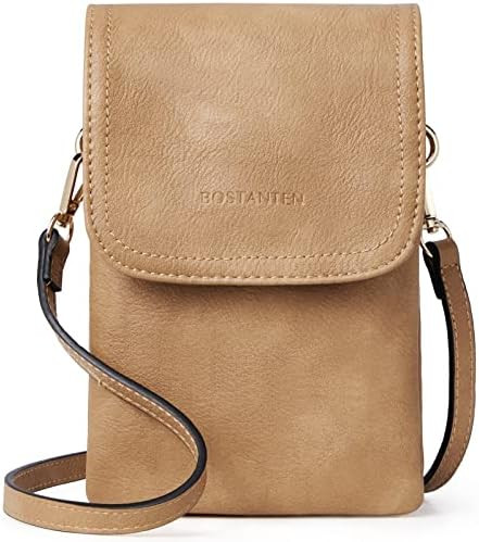 BOSTANTEN Vegan Leather Small Crossbody Bags for Women Designer Cell Phone Bag Wallet Purses Adju... | Amazon (US)