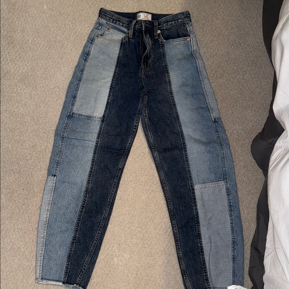 GAP Women's Two-Tone Flare Jeans - Blue and Black | Poshmark