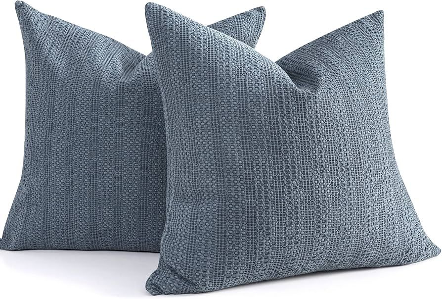 COCOPLOCEUS 26x26 Pillow Covers Decorative Euro Shams Set of 2 Cotton Boho Throw Pillow Covers La... | Amazon (US)