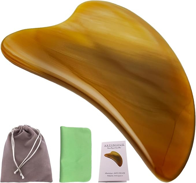 Gua Sha, Gua Sha Facial Tools, Guasha Tool for Face, Face Massager Tool, Skin Care Tools for Puff... | Amazon (US)
