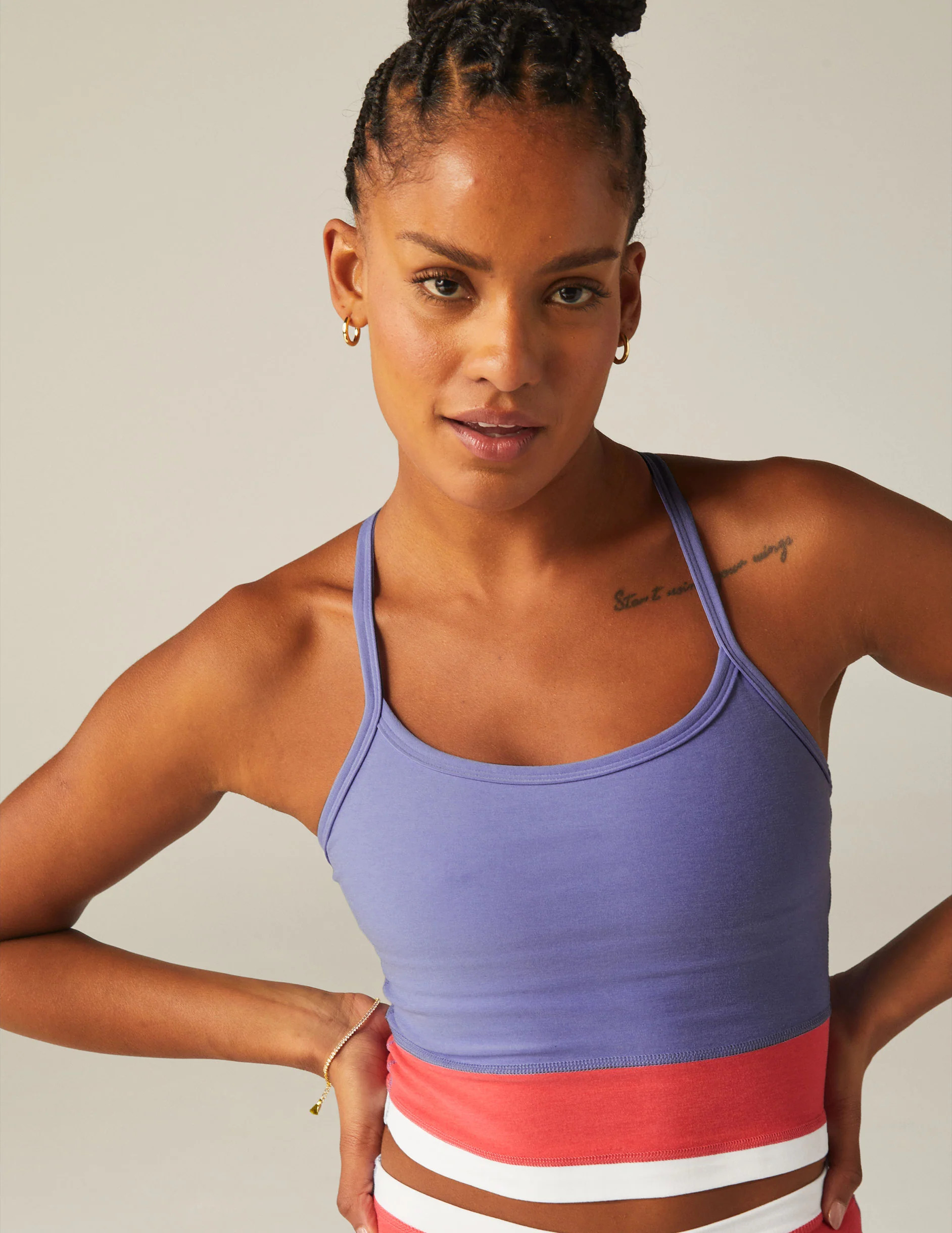 Spacedye Horizon Colorblock High Cropped Tank | Beyond Yoga | Beyond Yoga