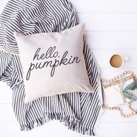 Hello Pumpkin-Pumpkin Pillow-Fall Throw Pillow Covers-Hey Pumpkin Pillows-Farmhouse Fall Decor-Rusti | Etsy (US)