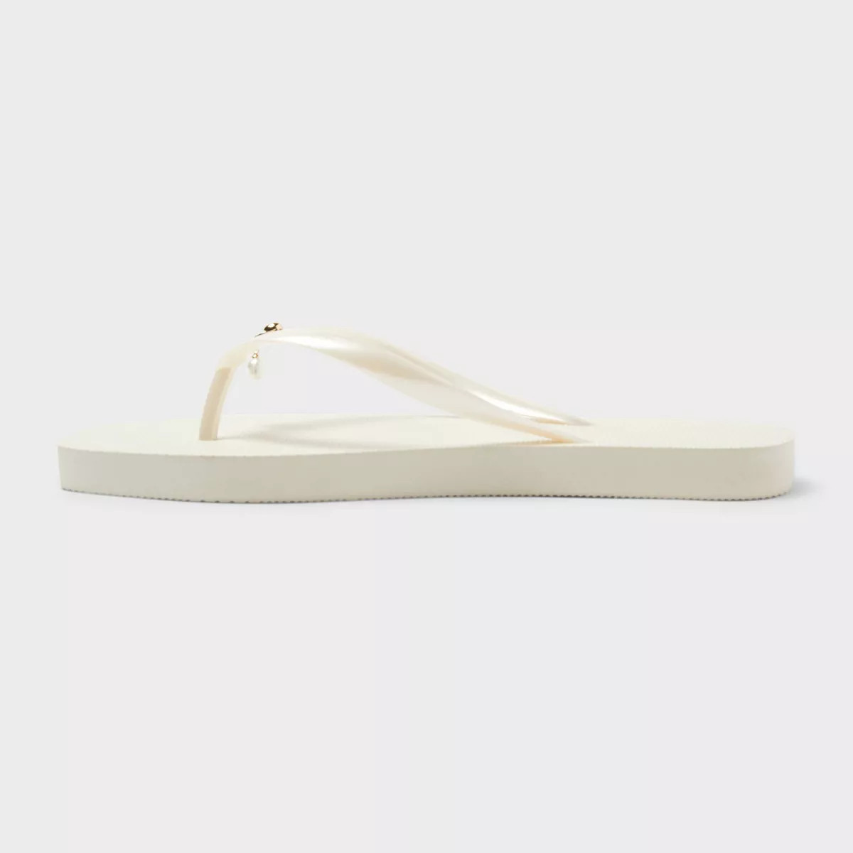 Women's Palmer with Charm Square Toe Flip Flops - Shade & Shore™ Brown 9: Slip-On Thong Sandals... | Target