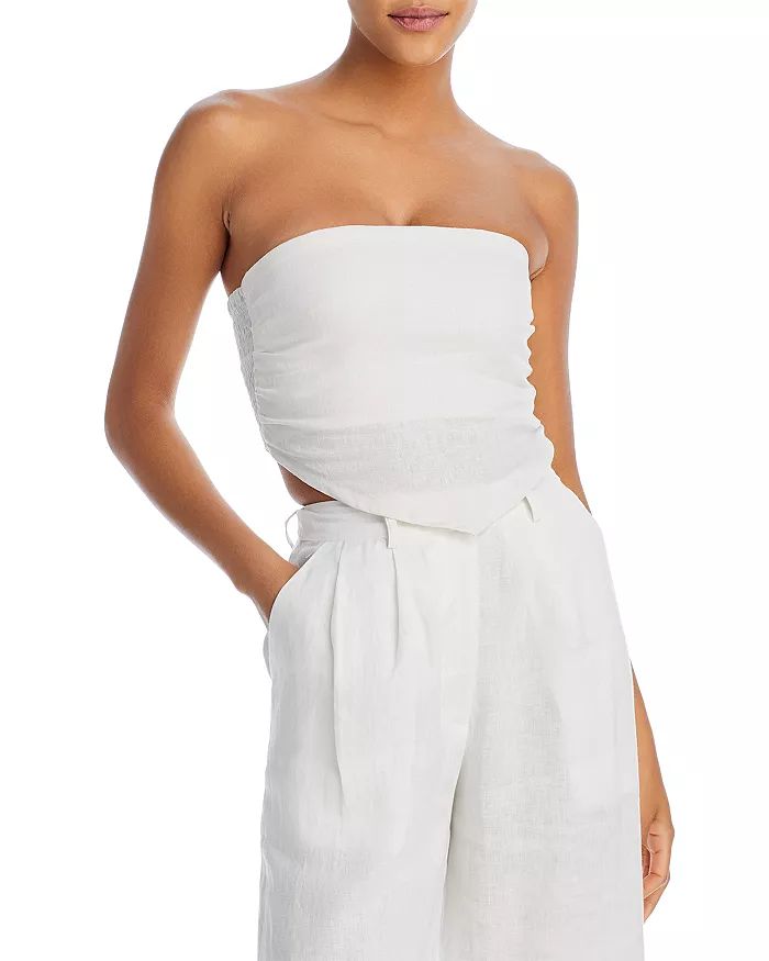 La Loza Linen Strapless Cropped Top | Bloomingdale's (US)