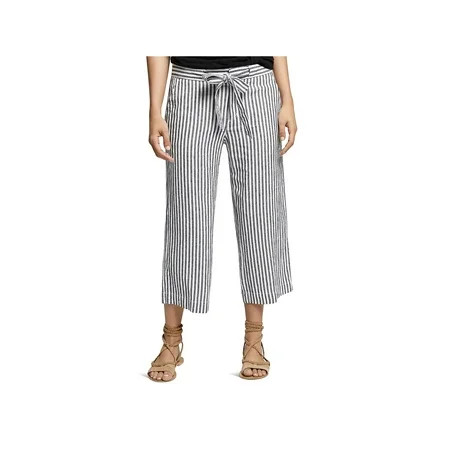 Sanctuary Womens Sasha Linen Wide Leg Cropped Pants | Walmart (US)