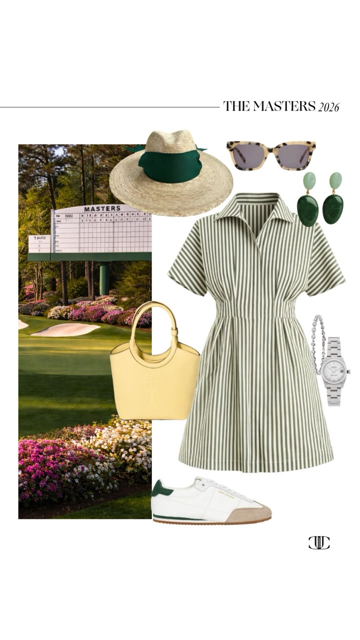 Masters 2026 Style 🌿🏌️‍♀️

Timeless, polished, and perfectly suited for a day at Augusta. This edit is all about breezy spring dresses, tailored linen sets, chic (walkable) shoes, and classic accessories that strike that effortless Southern balance.

From early tee times to clubhouse brunch, these looks are designed to keep you comfortable, refined, and ready for a full day on the course. Save this for tournament outfit inspo and tap to shop each look. ⛳✨

#LTKStyle #MastersStyle #GolfTournamentStyle #SpringOutfits #PreppyStyle #SouthernStyle #EventStyle #LTKFinds 

 

#LTKdayinmylife #LTKootd #LTKOver40