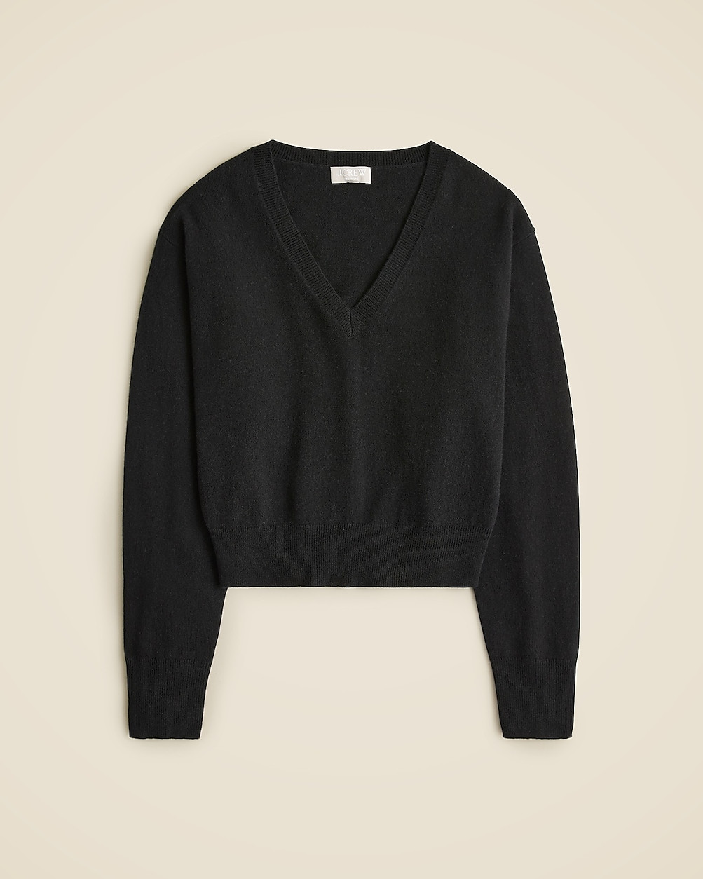 Cashmere shrunken V-neck sweater | J. Crew US