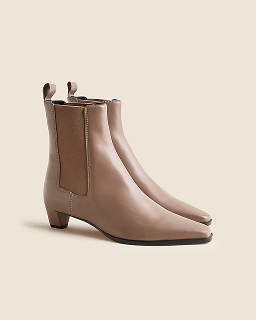 Remi square-toe ankle boots in leather | J. Crew US