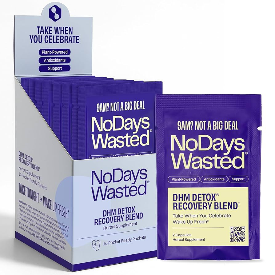 DHM Detox® - No Days Wasted® - New Look - Dihydromyricetin (DHM Supplement), Milk Thistle, Pric... | Amazon (US)