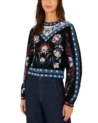Farm Rio Natalia Wool Blend Crewneck Sweater | Bloomingdale's (US)