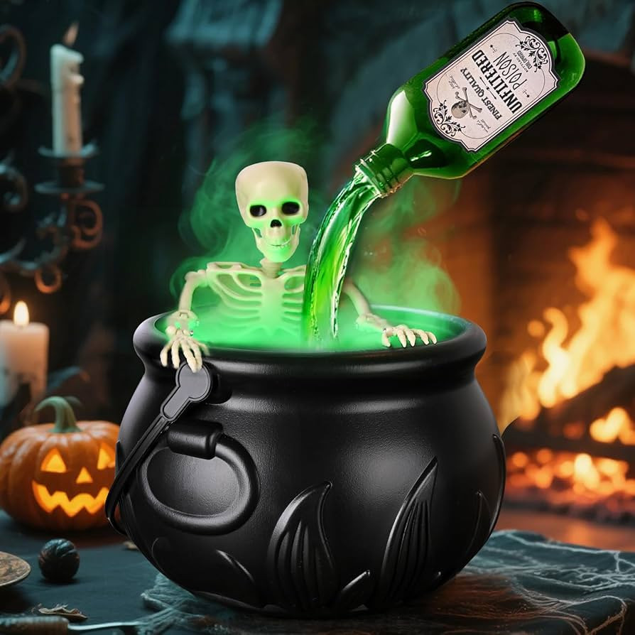 Halloween Decorations Indoor - Cauldron Halloween Decor with Magic Floating Potion Bottles and Di... | Amazon (US)
