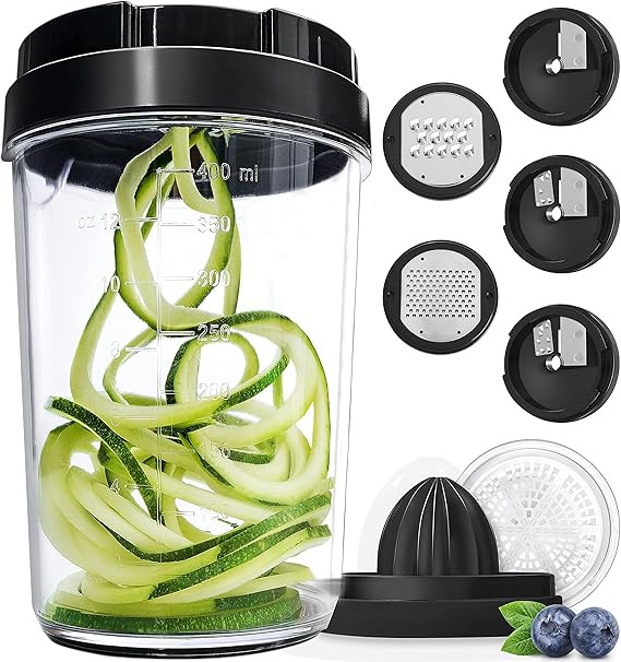 Fullstar Mandoline Slicer Spiralizer & Vegetable Slicer, Zucchini Noodle Maker, Onion & Food Chop... | Amazon (US)