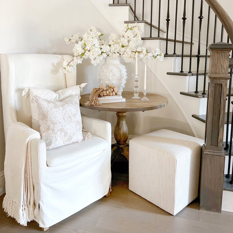 My Texas House Francesca Tufted Medallion Solid Cotton Throw, 50" x 60", Ivory | Walmart (US)