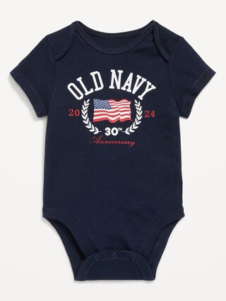 Unisex Matching Short-Sleeve Logo-Graphic Bodysuit for Baby | Old Navy (US)