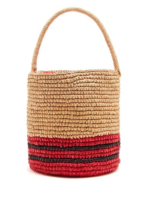 Stripe toquilla-straw basket bag | Sensi Studio | Matches (US)