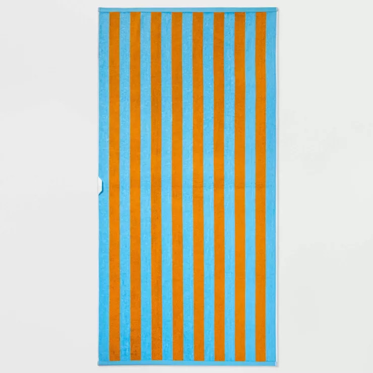 WOW Reversible Beach Towel White/Green/Blue - Sun Squad™ | Target
