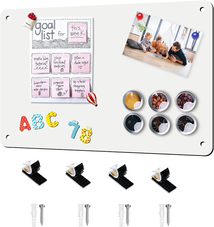 Magnetic Board 17.5" x 11.4" Magnet Bulletin Board is Suitable for displaying Notes, Photos,Magne... | Amazon (US)