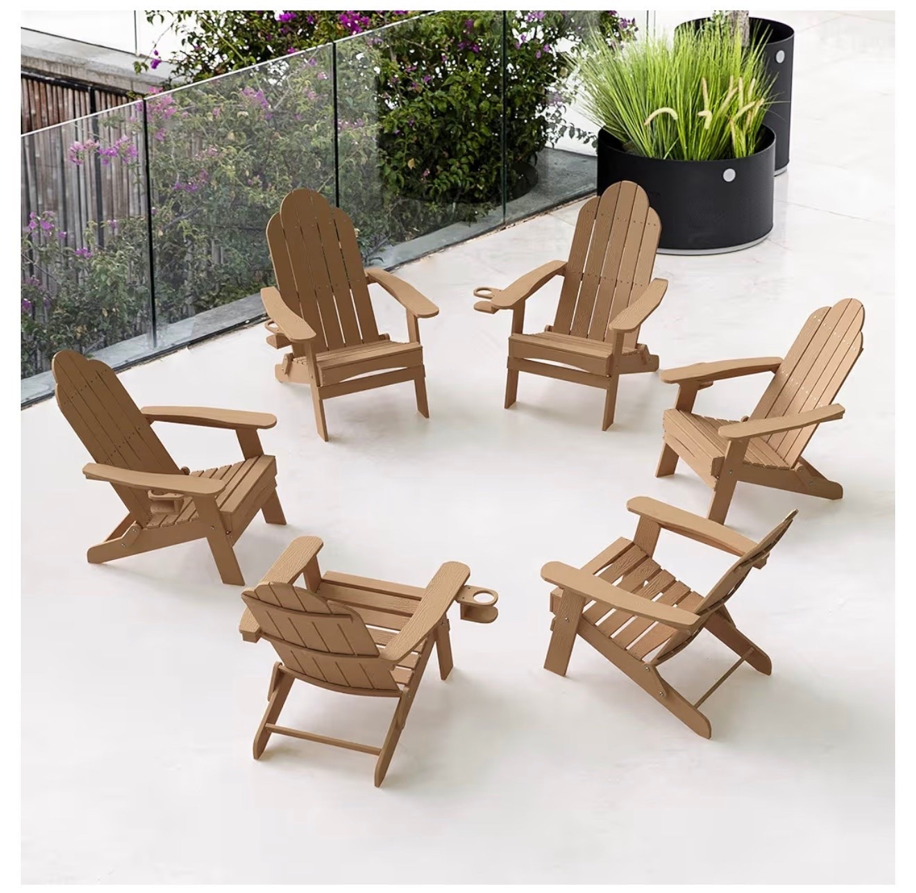 Folding Adirondack Chair Set of 6, Weather Resistant Patio Furniture,Outdoor Fire Pit Seating

#LTKmomlife #LTKSeasonal #LTKdayinmylife