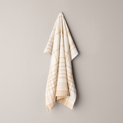 Plaid Flour Sack Kitchen Towel Cream/Beige - Hearth & Hand™ with Magnolia | Target