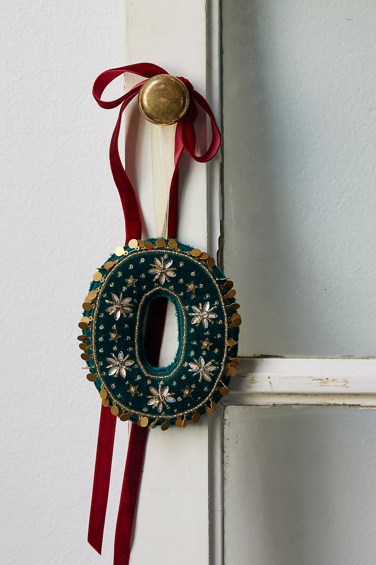 Skippy Cotton Velvet Monogram Letter Ornament | Free People (Global - UK&FR Excluded)