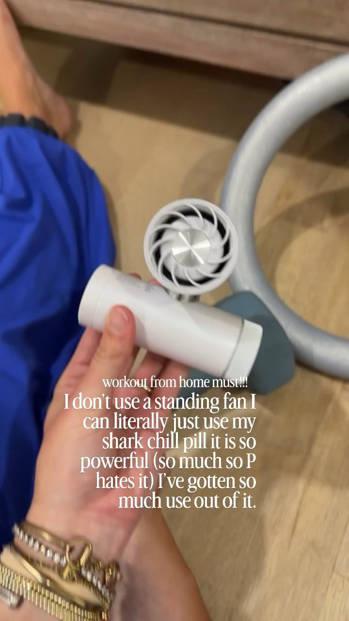 I don’t use a standing fan I can literally just use my shark chill pill it is so powerful (so much so P hates it) I’ve gotten so much use out of it.  workout from home must!!! @sharkhome
