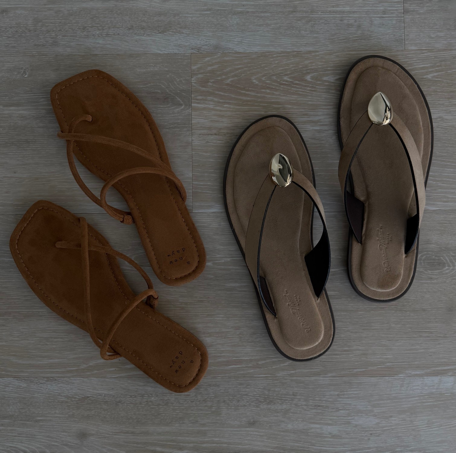 Neutral Target sandals/flops 

I sized up a half size!! 

#LTKootd #LTKSwim #LTKSeasonal