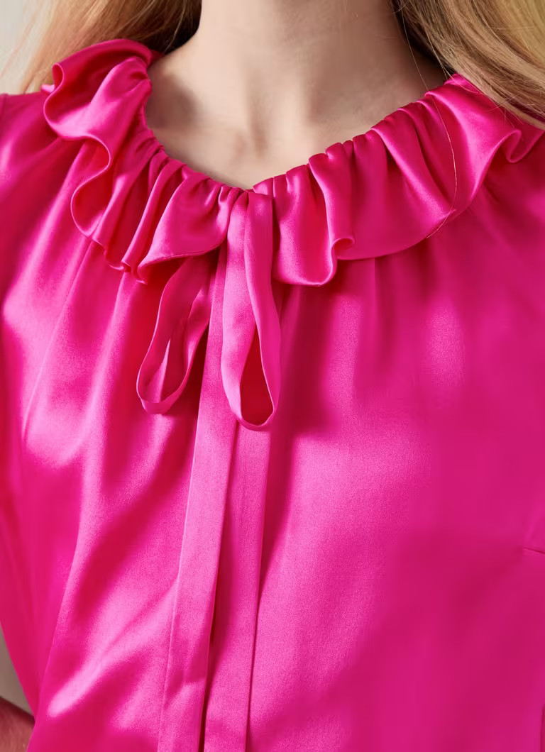 Coco Magenta Satin Blouse | L.K. Bennett (UK)