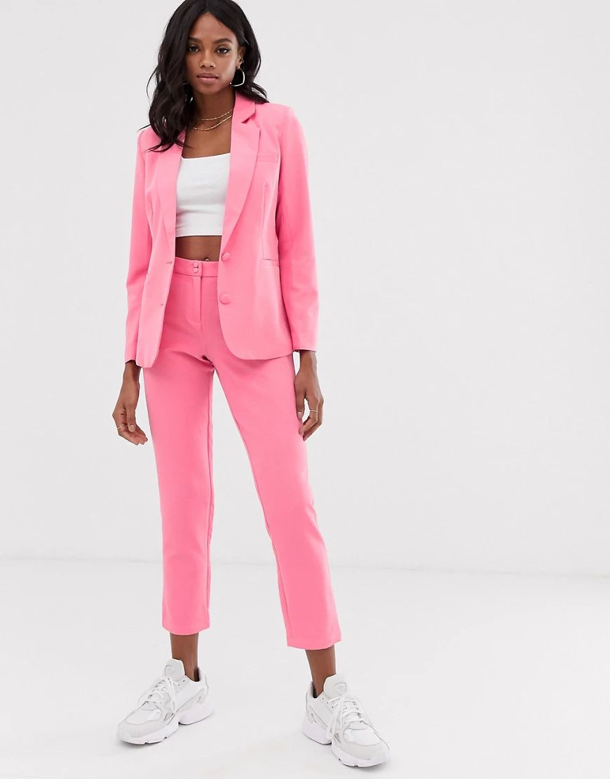 Unique21 tailored cropped cigarette pants-Pink | ASOS (Global)