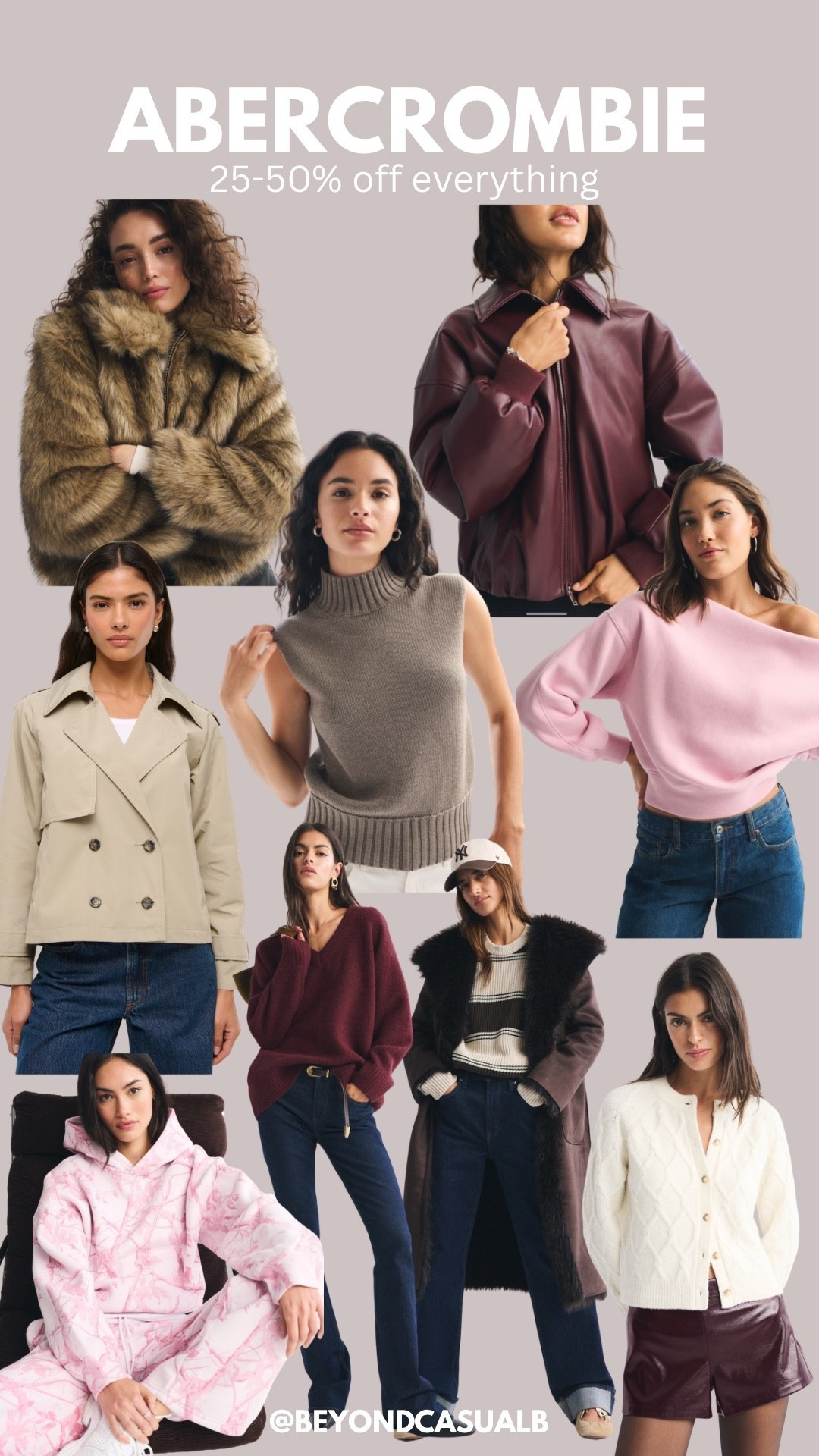 Abercrombie is doing 25-50% off right now!!! Things are selling out quickly but there are so many great sweaters and jacket and coats etc!! Also a great time to get gifts as well! 

#LTKGiftGuide #LTKCyberWeek #LTKHoliday