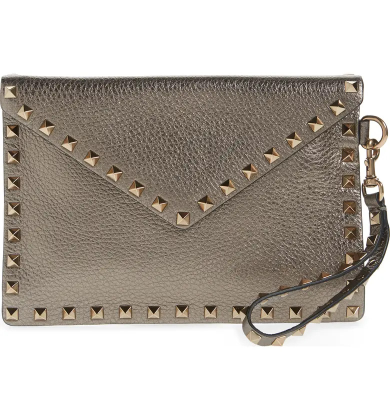Medium Rockstud Calfskin Leather Envelope Pouch | Nordstrom