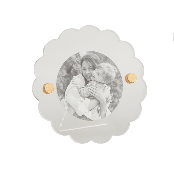 Round Scallop Acrylic Frame | Mud Pie
