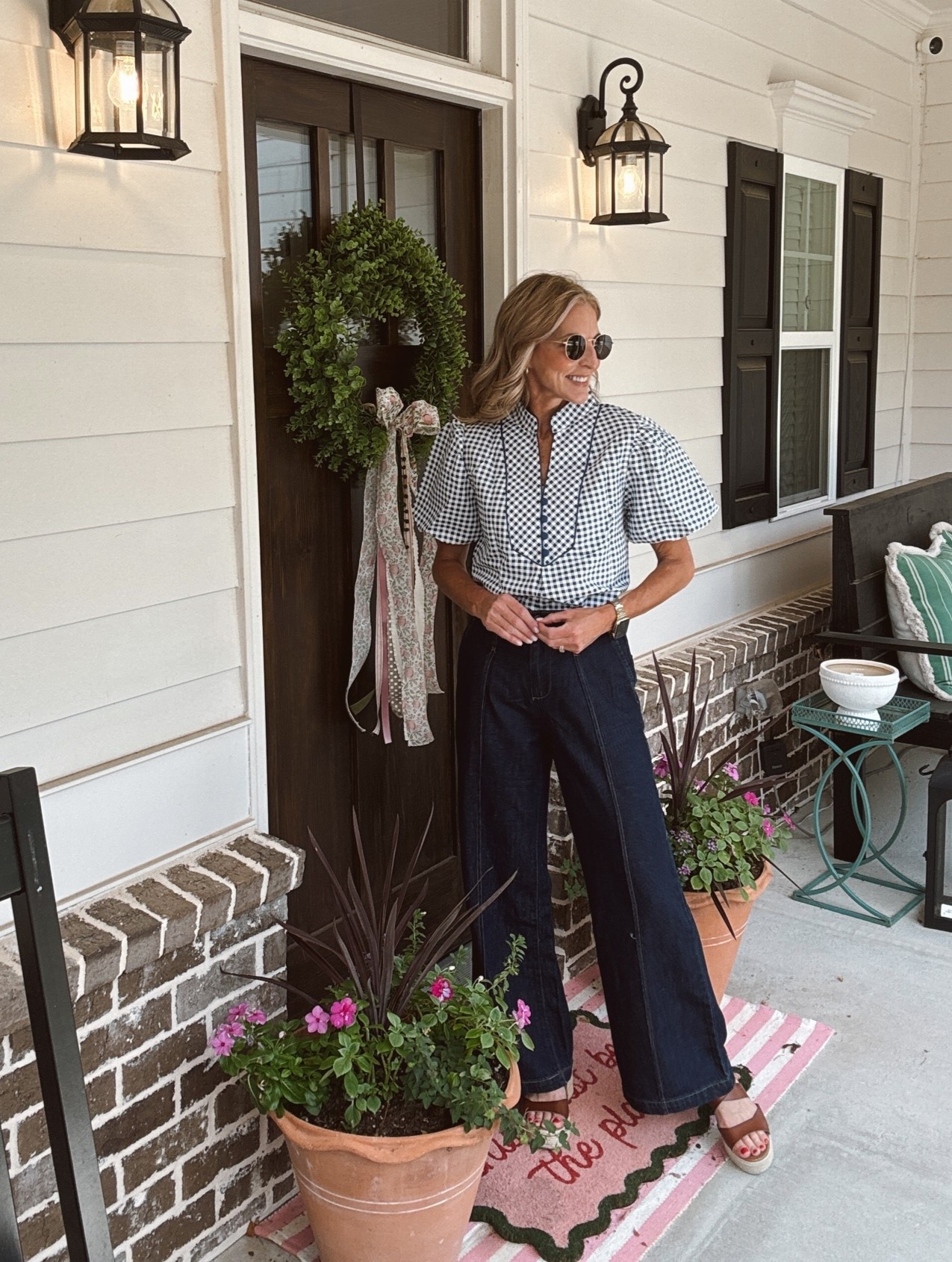 Casual Fridays never looked better. Cute Gingham top and Walmart denim  

Teacher outfits, teacher fashion, back to school style, fall teacher outfits, classroom outfits, workwear for women, business casual outfits, affordable fashion, capsule wardrobe, fall fashion, teacher wardrobe, classroom style, Walmart fashion, Target style, Amazon fashion, classic style, women over 40 fashion, everyday workwear, outfit inspiration, mix and match outfits.