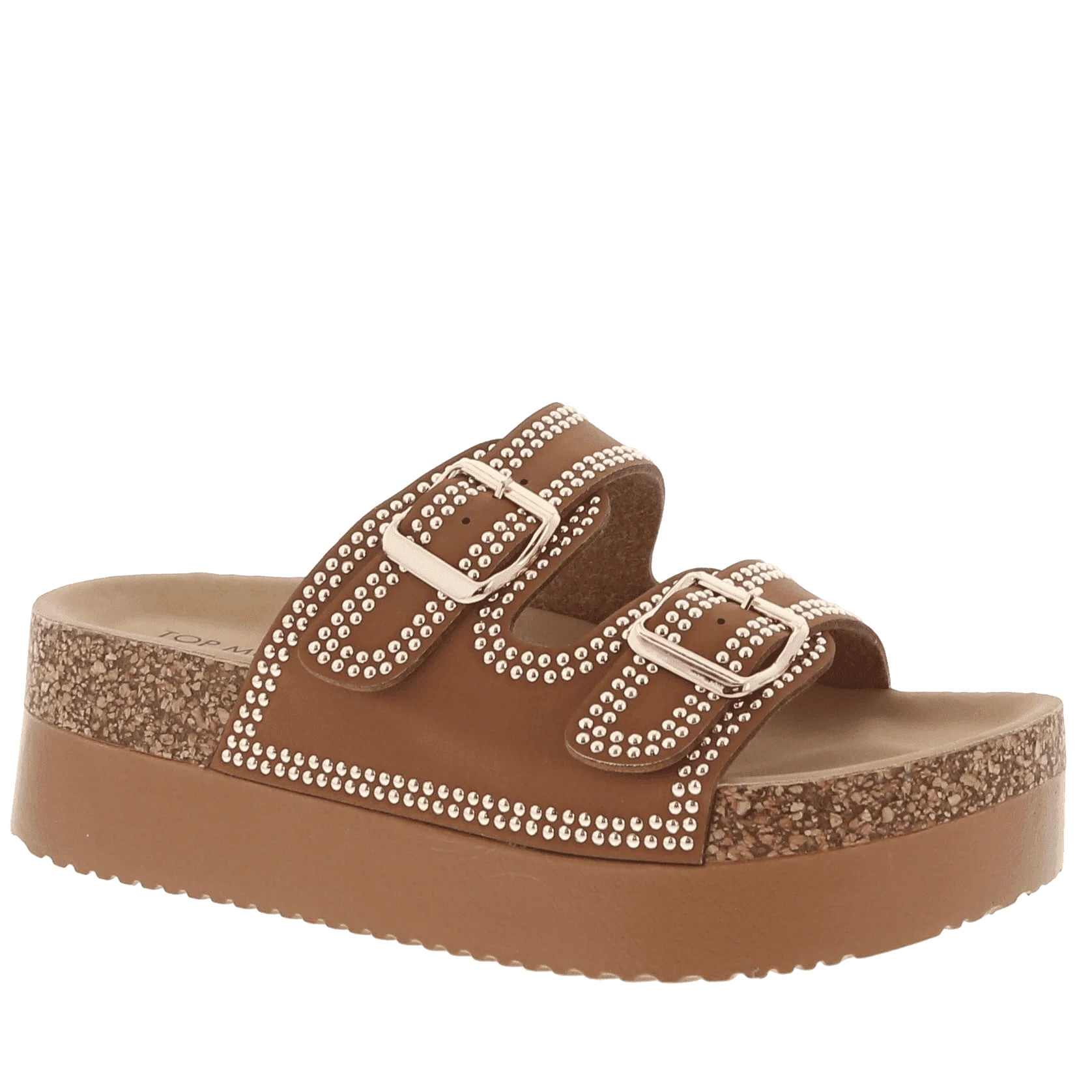 Vonmay Women’s Platform Slide Sandals, Lightweight Cork Footbed, Adjustable Buckle | Walmart (US)