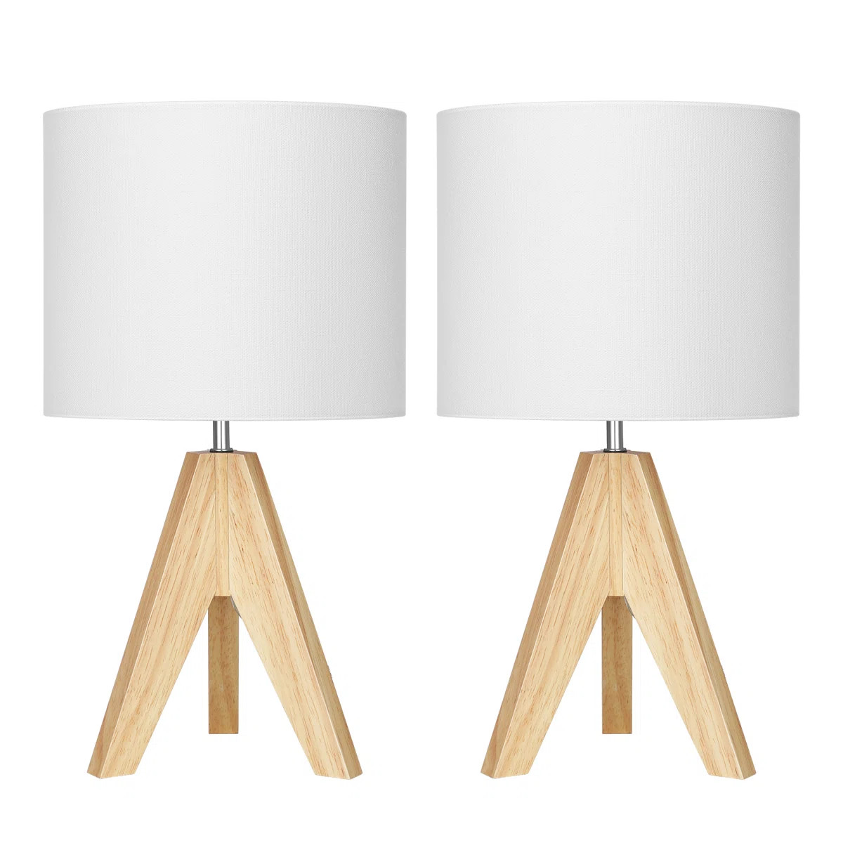 Fidel Solid Wood Tripod Table Lamp (Set of 2) | Wayfair North America