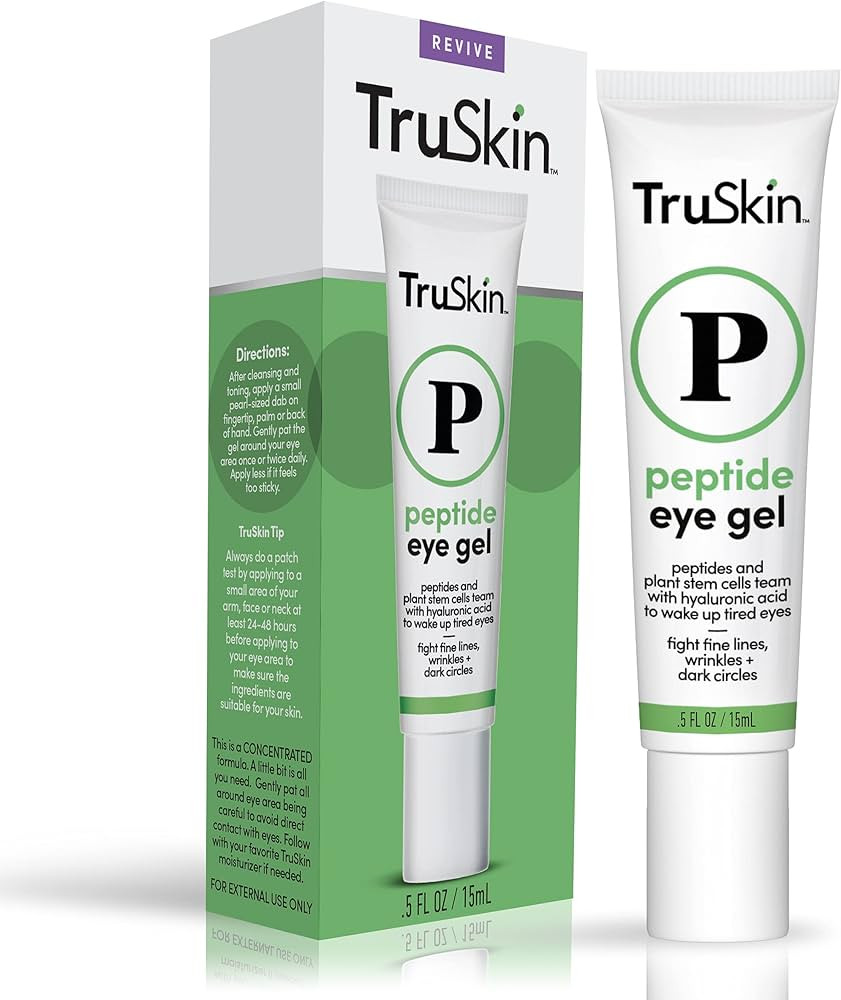 TruSkin Naturals, Peptide Eye Gel – Minimize Lines & Brighten Eye Area – Dark Circles Under E... | Amazon (US)