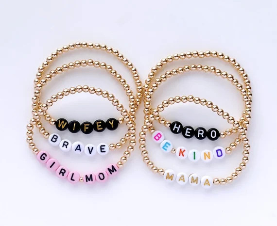 The OG Name Bracelet  14kt Gold Filled Personalized Beaded - Etsy | Etsy (US)