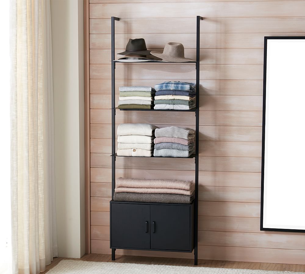 Temple Street Three Tier Shelf With Cabinet | Pottery Barn (US)