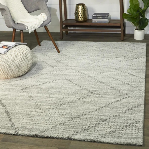 Beveridge Geometric Gray Area Rug | Wayfair North America