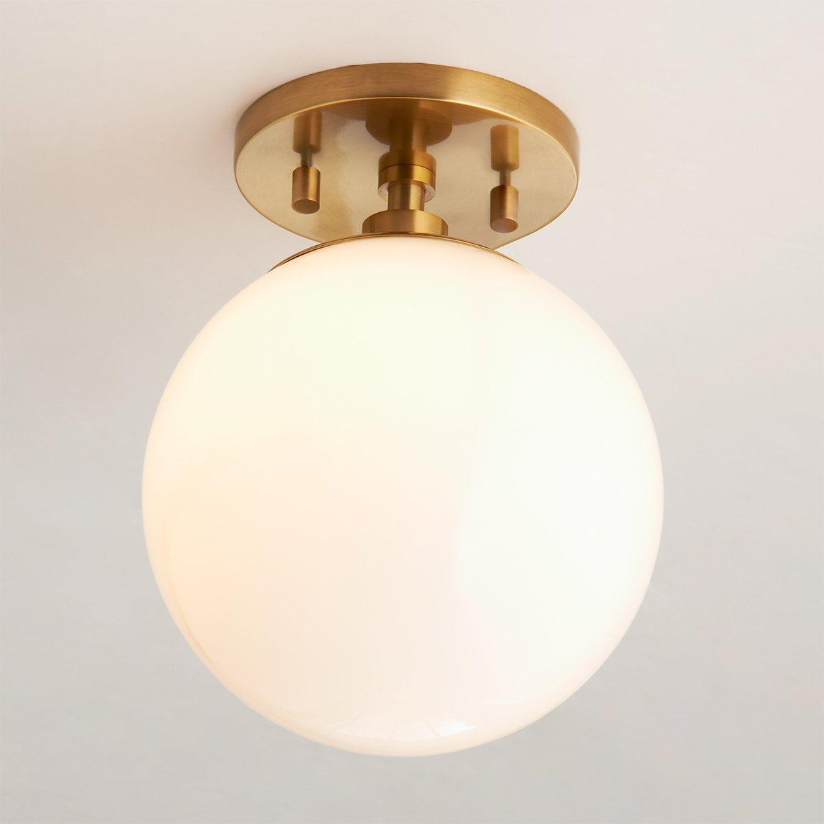 Minimalist Globe Semi-Flush Ceiling Light - 1 Light | Shades of Light